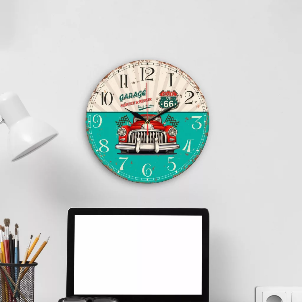 ساعت دیواری مدل 1114 طرح ماشین قدیمی