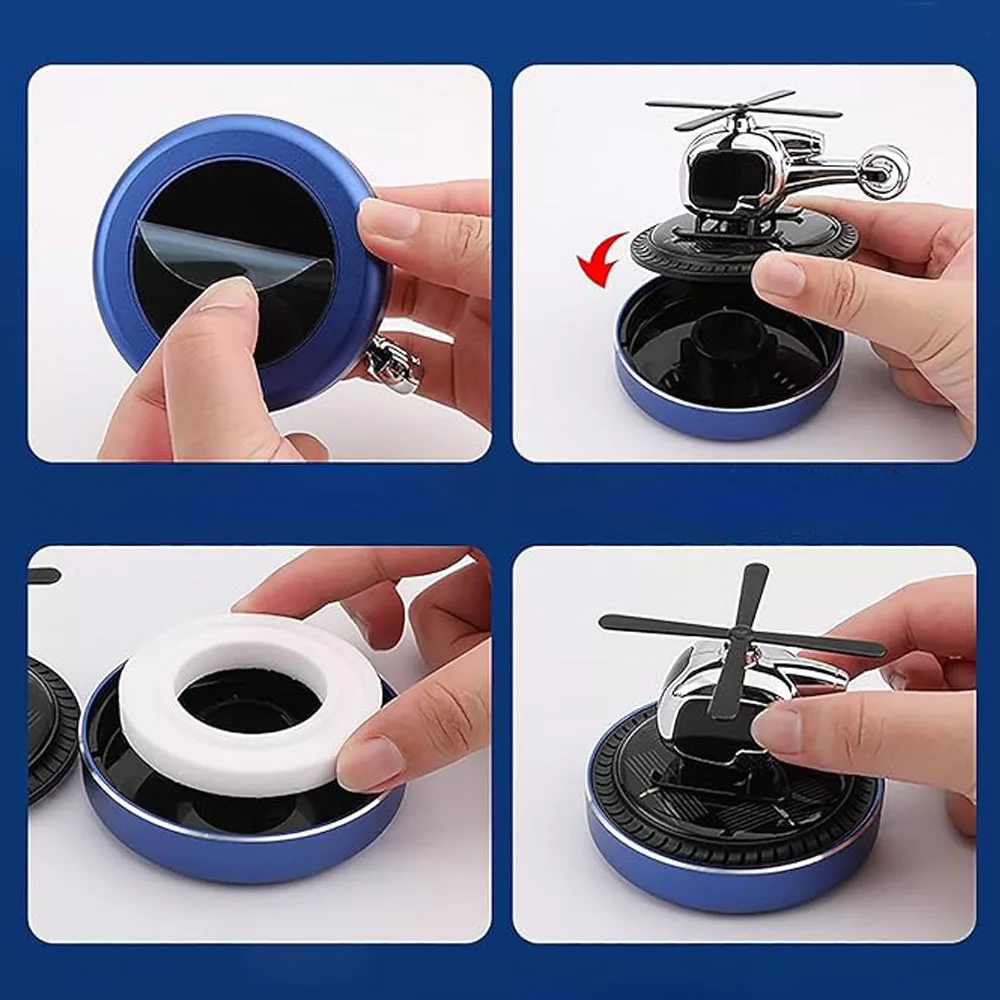 خوشبو کننده خورشیدی خودرو مدل CARLOX طرح هلیکوپتر قرمز