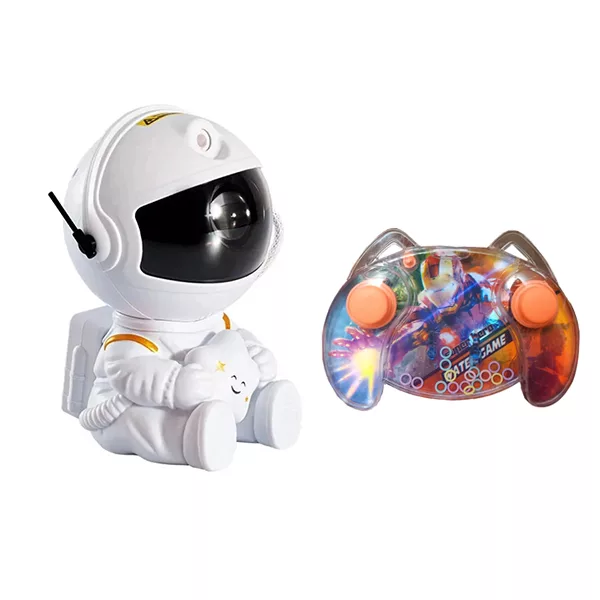 چراغ خواب اتاق کودک مدل  فضانورد طرح کهکشانی مینی نشسته به همراه واتر گیم دسته پلی استیشنی