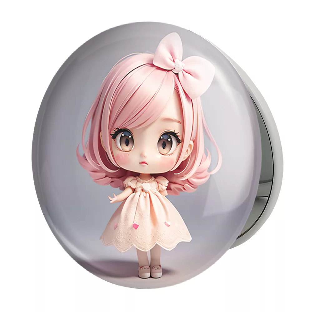 آینه جیبی خندالو طرح دخترانه (Girlish) مدل تاشو کد 36878