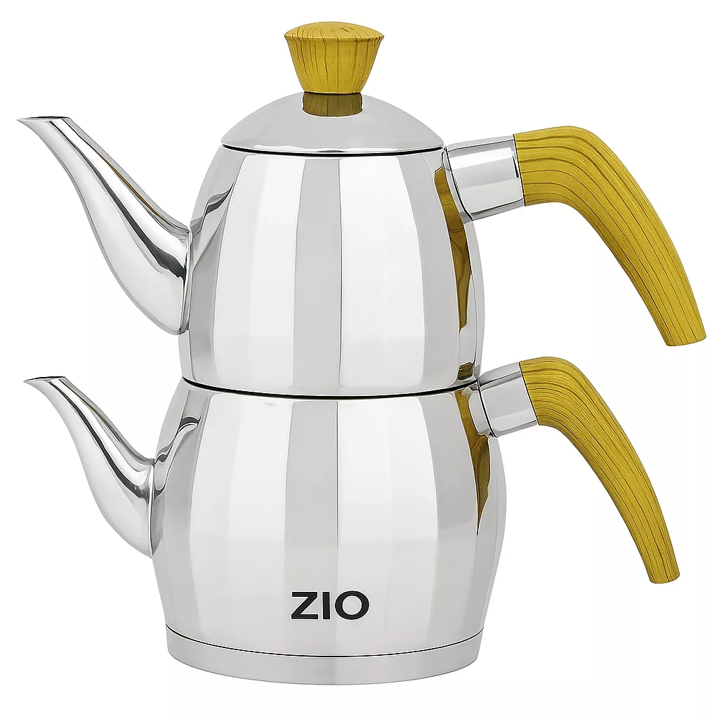 ست کتری و قوری بازرگانی زیو مدل ZTS-1856 گنجایش کتری 2.5 لیتر گنجایش قوری 1 لیتر