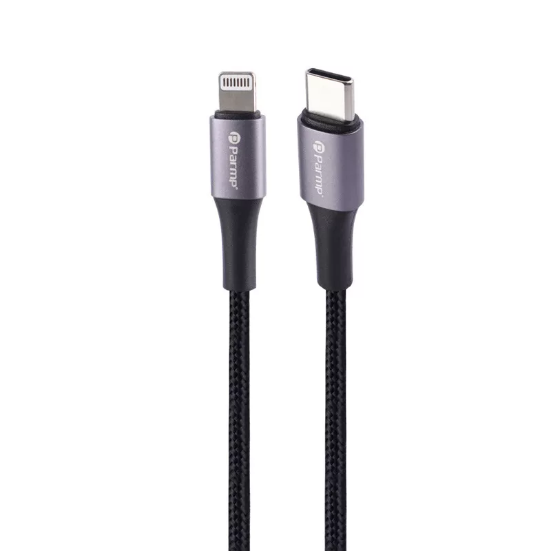 کابل تبدیل USB-C به لایتنینگ پارمپ مدل Efficiency Speed 27W طول 0.3 متر