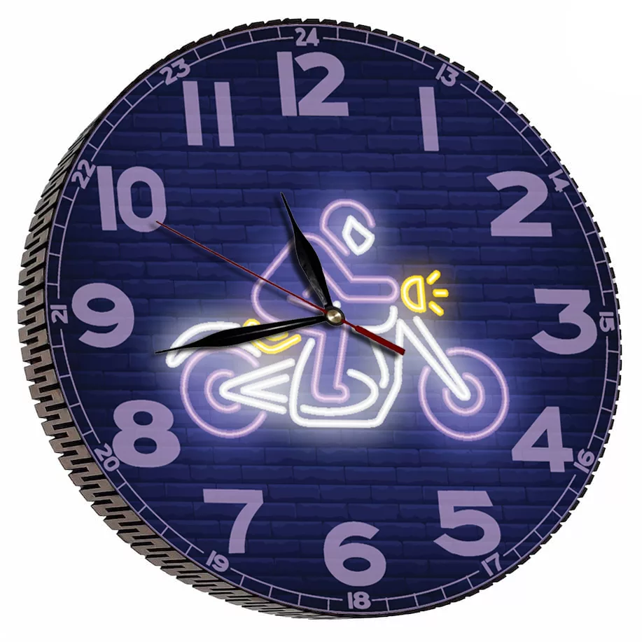 ساعت دیواری مدل موتور سوار