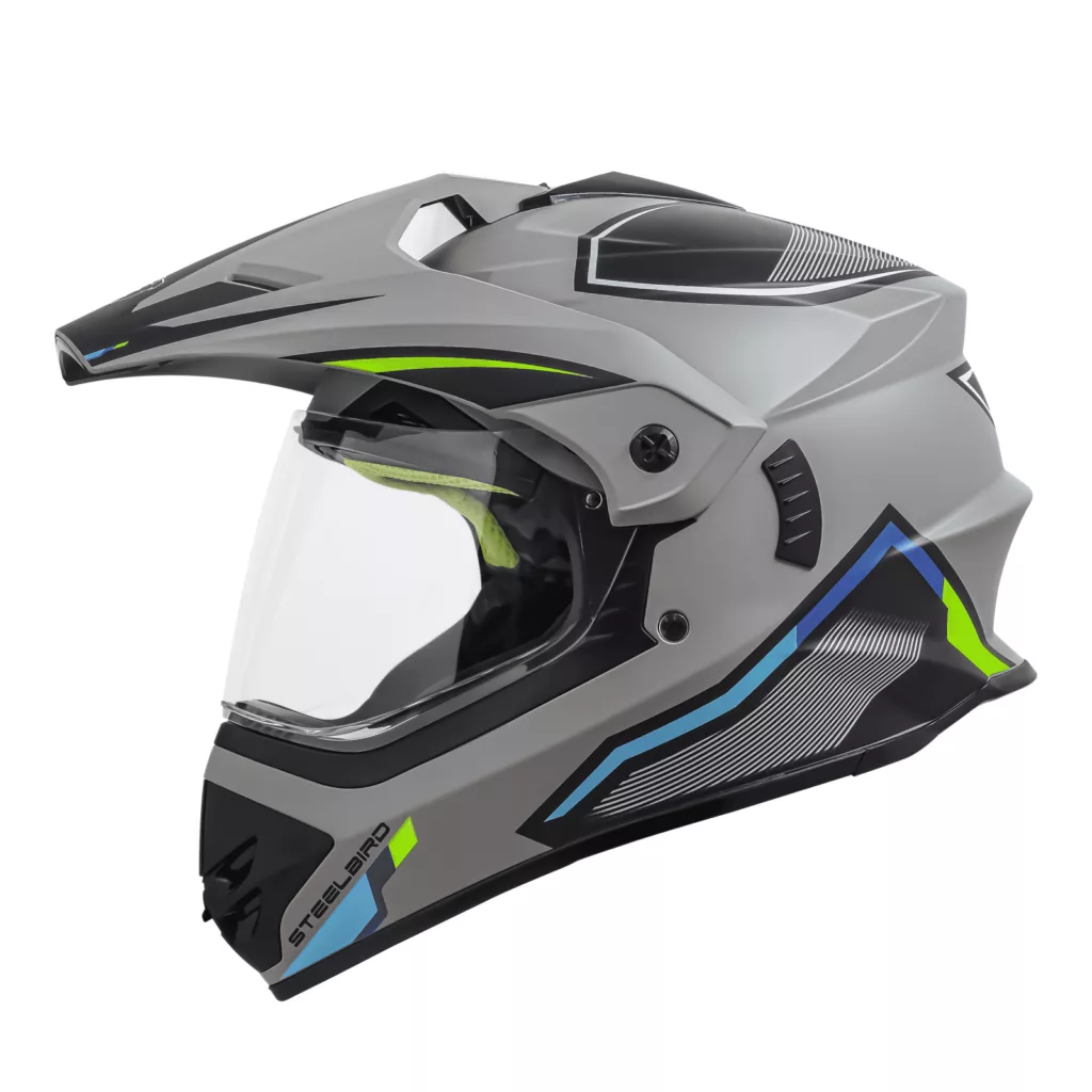 کلاه کاسکت چانه‌دار استیل برد مدل RACER TGreen