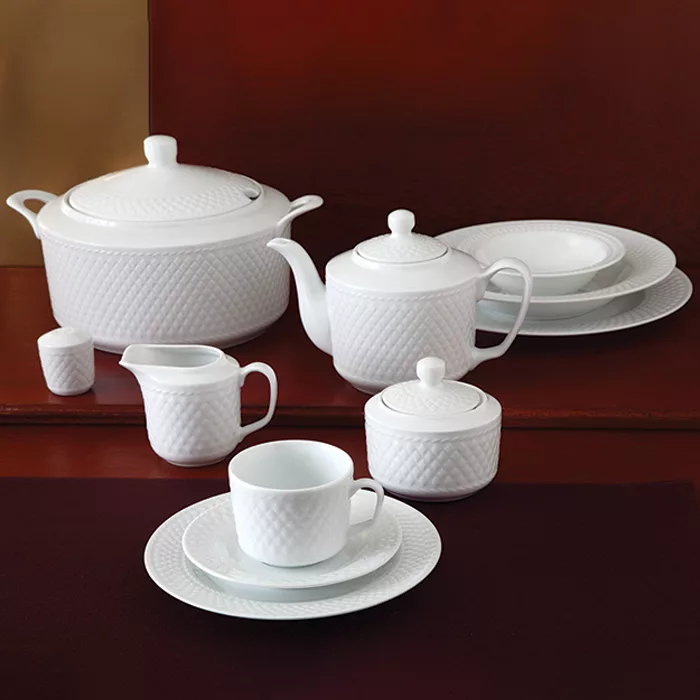 سرویس چینی 76 پارچه چینی یاسمن مدل رادیانس