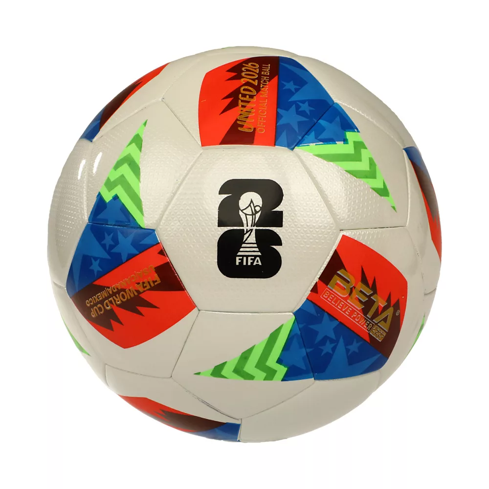 توپ فوتبال بتا مدل یونایتد 2026 چرم صدفی سایز 5