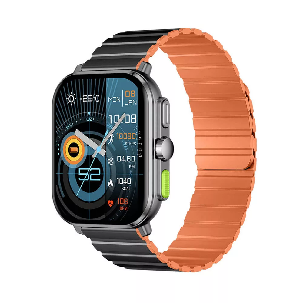 ساعت هوشمند 46 میلی‌متری گلوریمی مدل GS2 Pro دارای قابلیت های صفحه نمایش رنگی، صفحه نمایش لمسی، کنترل سطح اکسیژن خون، قابلیت مکالمه با بند سیلیکون