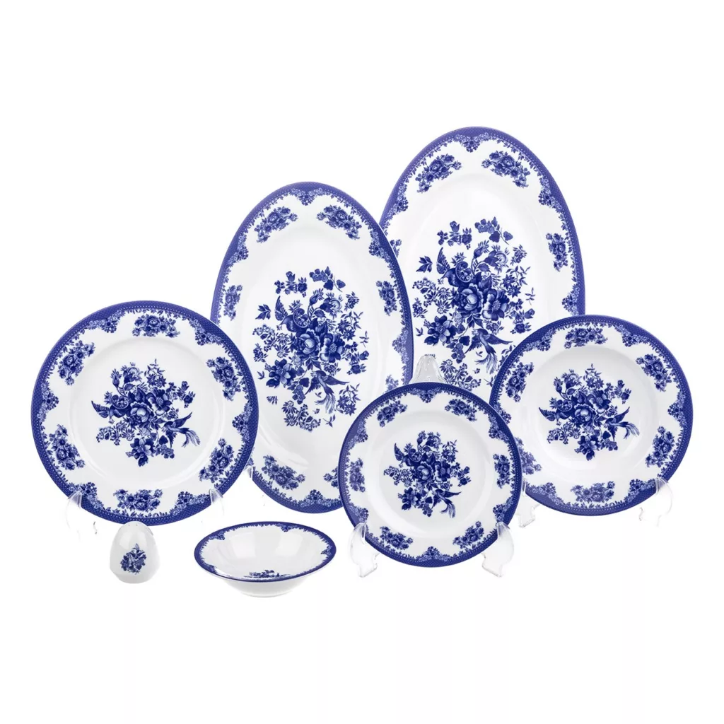 سرویس غذاخوری 28 پارچه چینی زرین ایران سری ایتالیا اف مدل Florance 2 درجه عالی