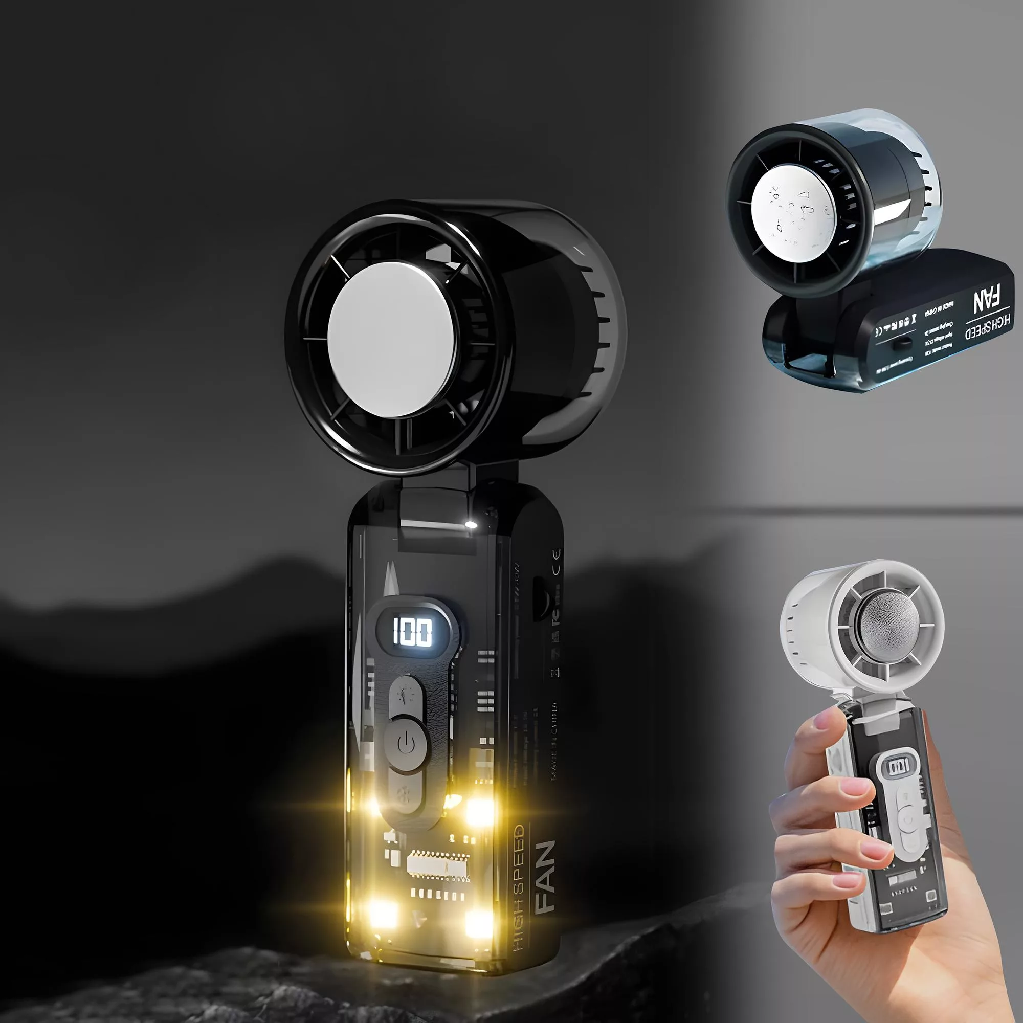 پنکه شارژی مجنتیک مدل سرمایش فوری کد FC8 ظرفیت 3600 میلی آمپر ساعت