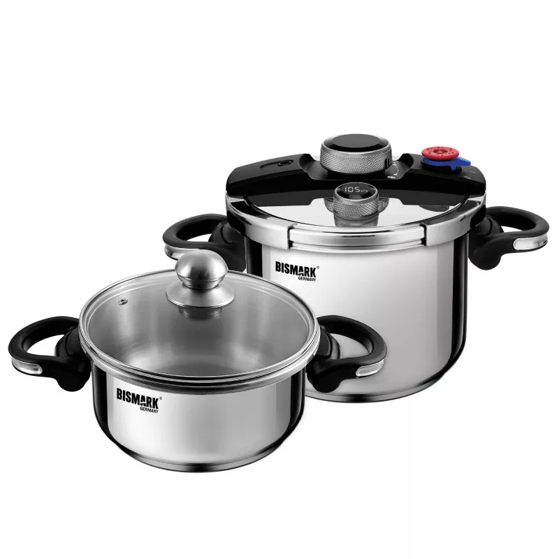 زودپز دوقلو بیسمارک مدل BM2247 گنجایش 7 و 4 لیتر