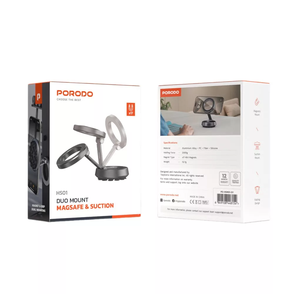 نگهدارنده گوشی موبایل پرودو مدل HS01 DUO Mount Magsafe & Suction