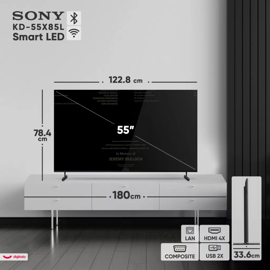 تلویزیون 55 اینچ ال ای دی هوشمند سونی مدل KD-55X85L