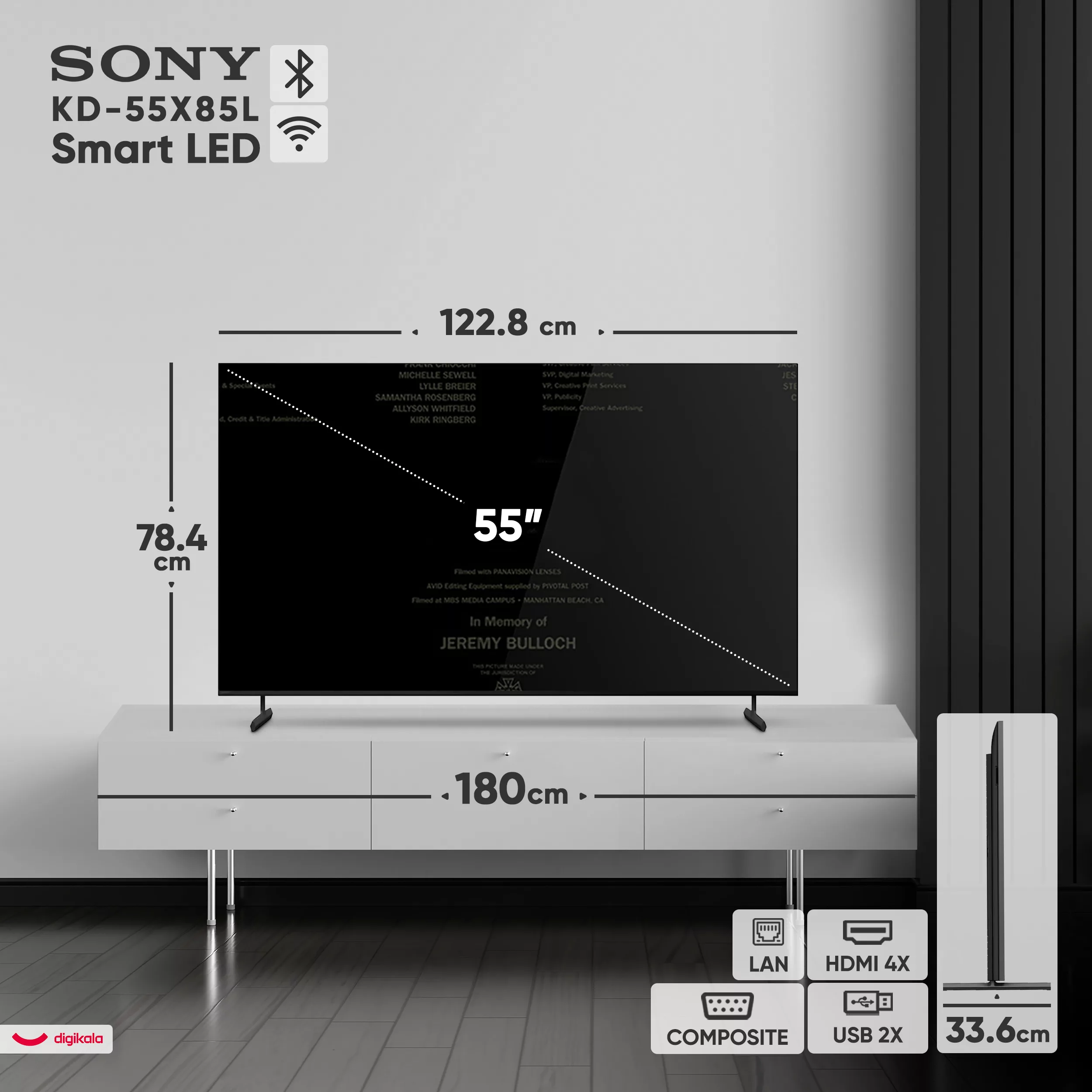 تلویزیون 55 اینچ ال ای دی هوشمند سونی مدل KD-55X85L