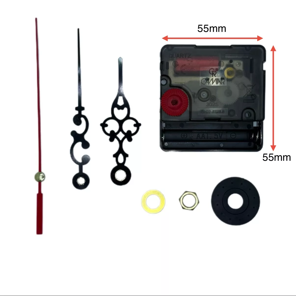 موتور ساعت دیواری کامار مدل بدون شفت ارام گرد کد CR8mm