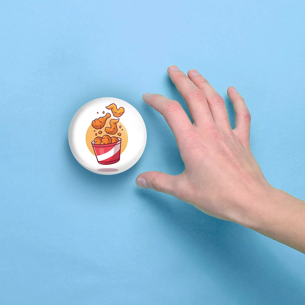 آینه جیبی خندالو مدل فست فود سوخاری کد 29468