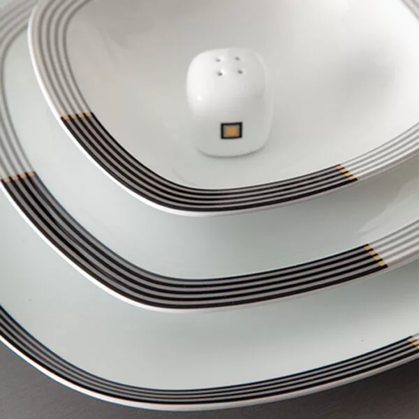 سرویس غذاخوری 27 پارچه 6 نفره چینی زرین ایران مدل  وگاس اوریت درجه 3