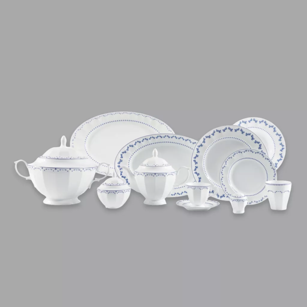 سرویس غذاخوری 103 پارچه 12 نفر چینی زرین ایران مدل فرانسیس سری نئوکلاسیک درجه عالی