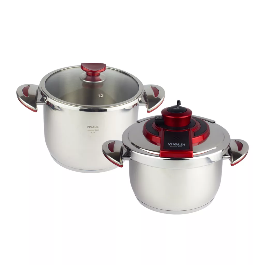 زودپز دوقلو ویوالدی مدل استیل کد 2585