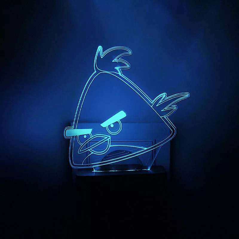 چراغ خواب اتاق کودک سان لیزر طرح انگری بردز مدل دیواری کد SUN2