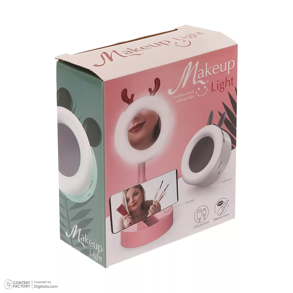 آینه آرایشی رینگ‌لایت‌دار مدل NO.0838-4