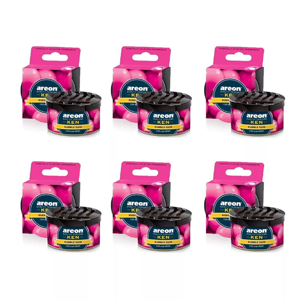 خوشبوکننده خودرو آرئون مدل KEN BUBBLE GUM آدامس بادکنکی مجموعه 6 عددی