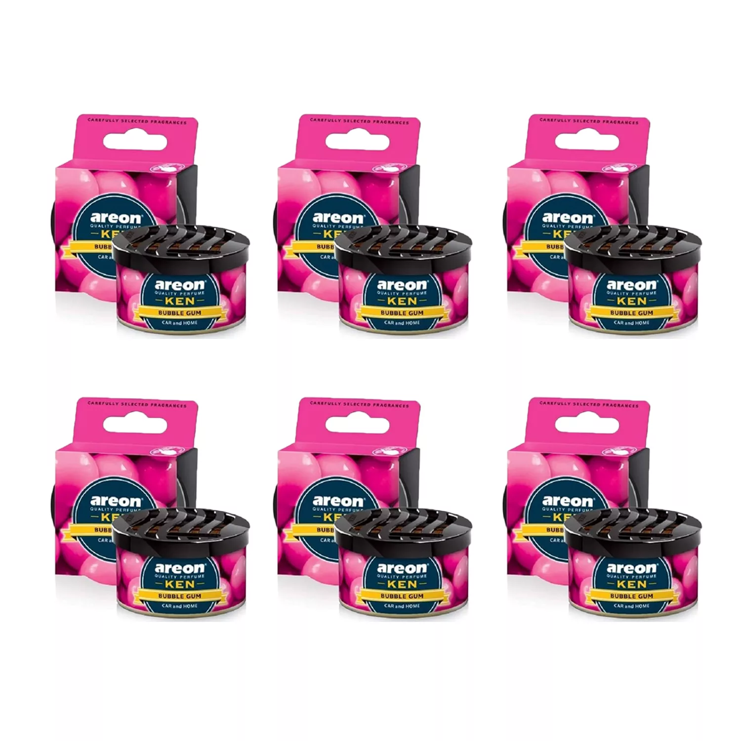 خوشبوکننده خودرو آرئون مدل KEN BUBBLE GUM آدامس بادکنکی مجموعه 6 عددی