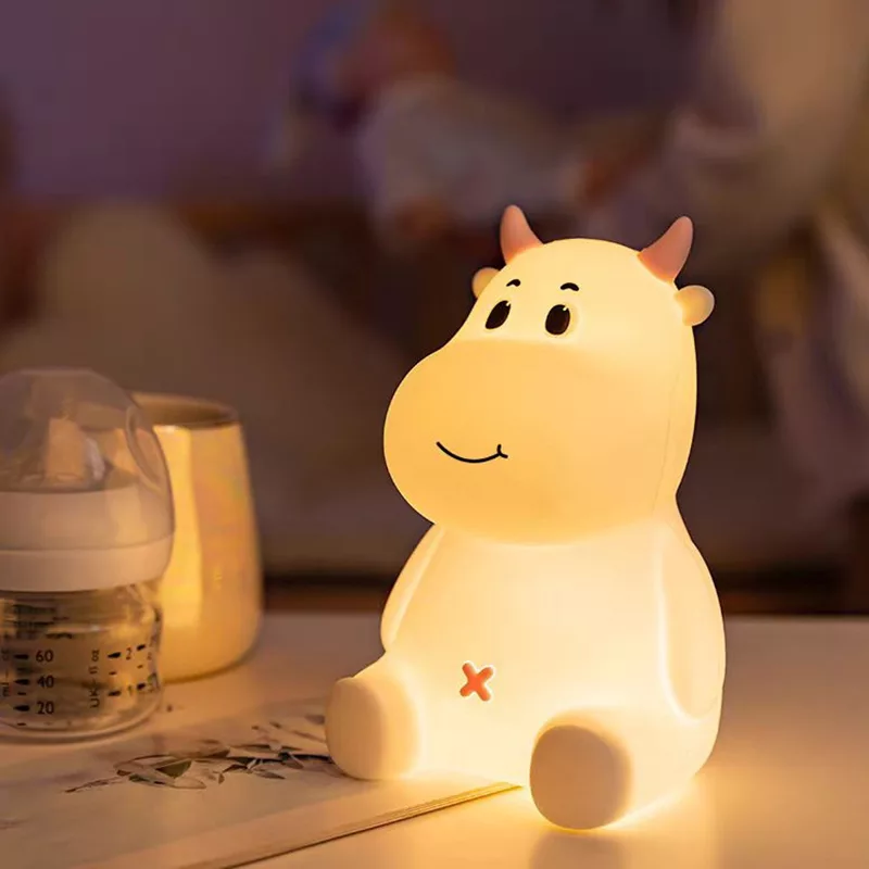چراغ خواب کودک طرح گاو کد L33