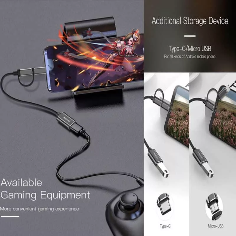 مبدل OTG microUSB/ USB-C به USB 3.0 یسیدو مدل GS02