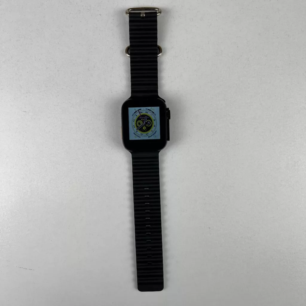 ساعت هوشمند مدل T10 ultra صفحه نمایش رنگی و لمسی، کنترل موسیقی، شمارنده ضربان قلب، گام شمار، همراه با بند سیلیکونی