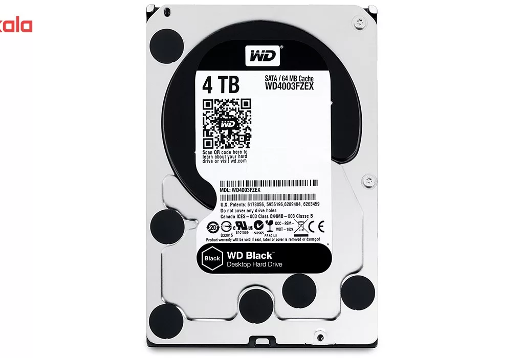 هارددیسک اینترنال وسترن دیجیتال مدل Black WD4003FZEX ظرفیت 4 ترابایت