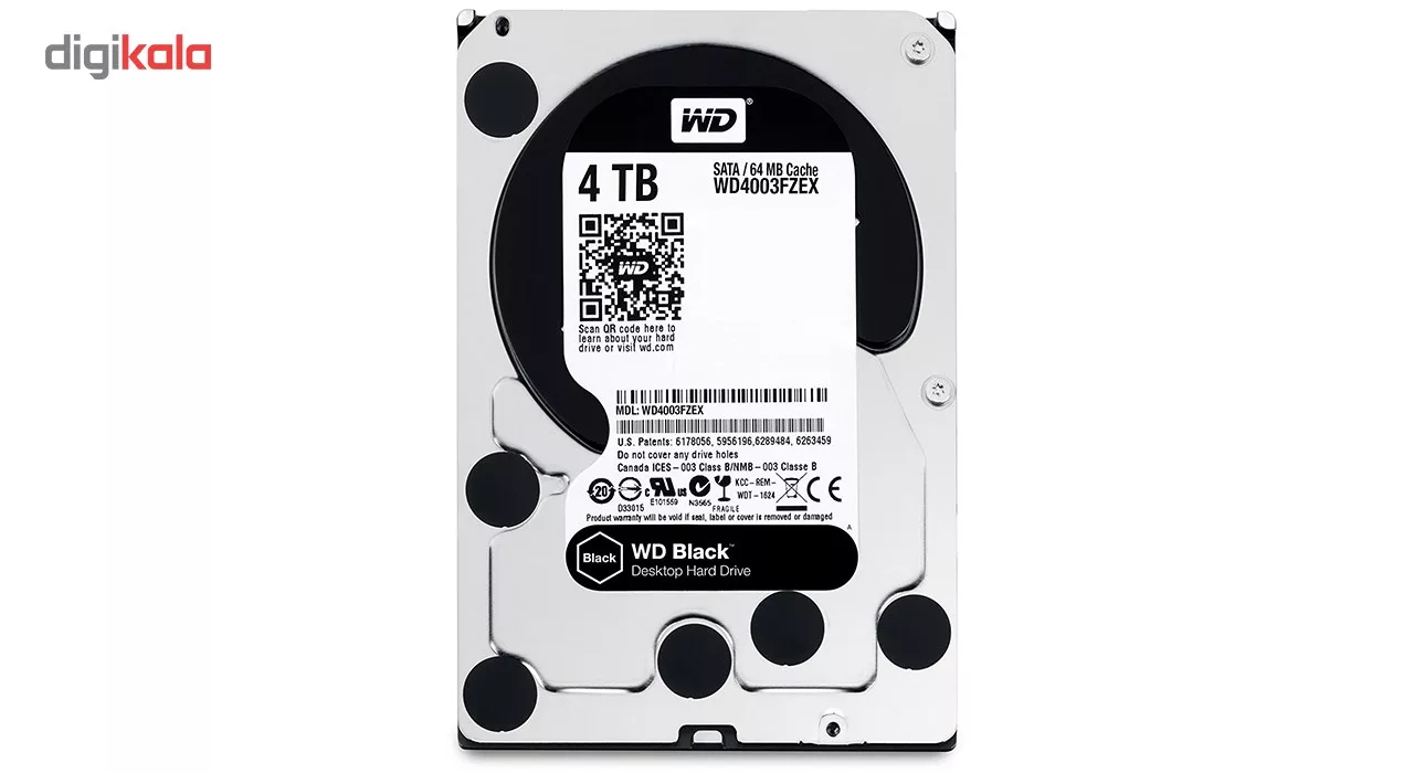 هارددیسک اینترنال وسترن دیجیتال مدل Black WD4003FZEX ظرفیت 4 ترابایت