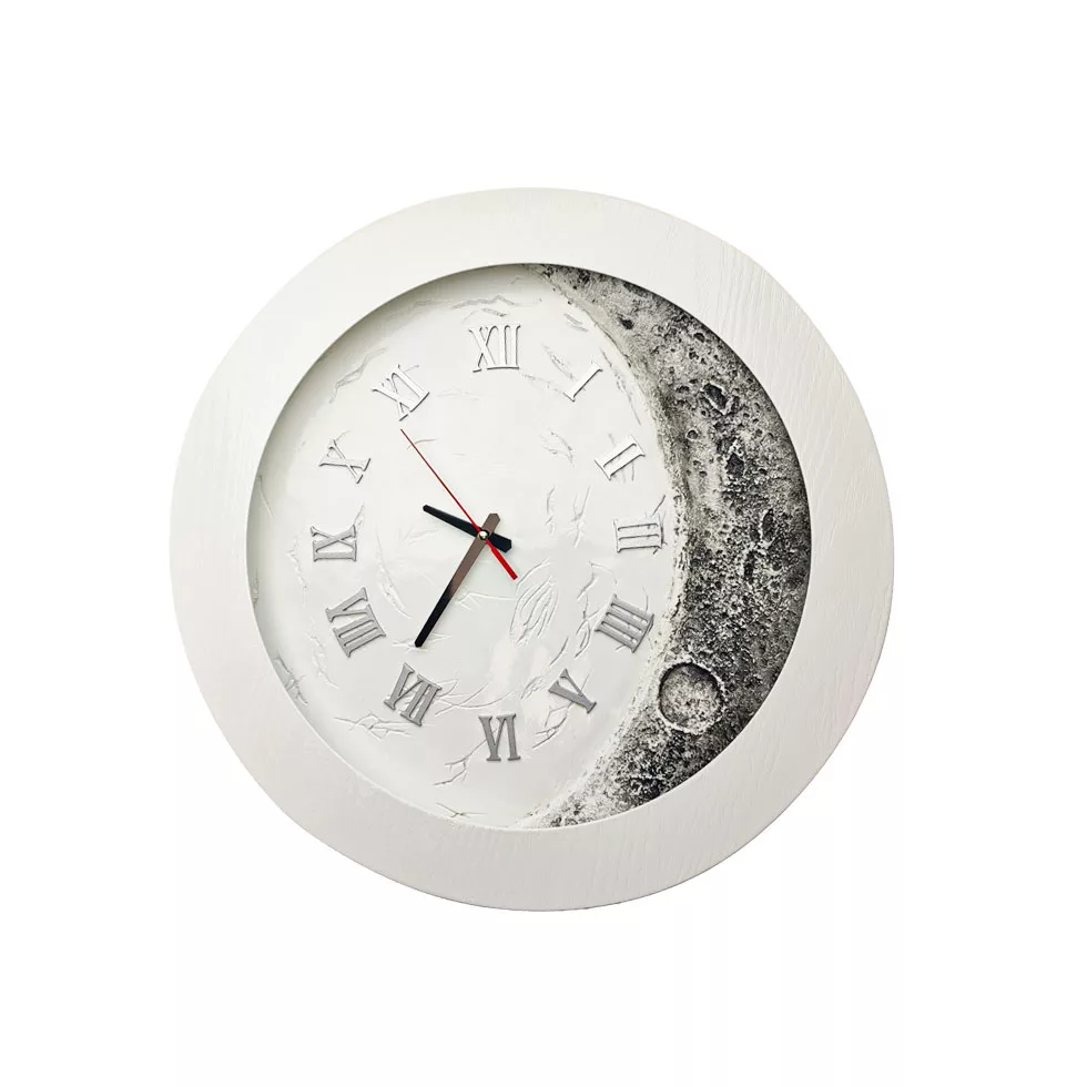 ساعت دیواری مدل حلال ماه طرح ال ای دی دار