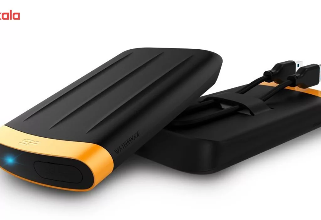 هارد اکسترنال سیلیکون پاور مدل Armor A65 ظرفیت دو ترابایت دارای رابط USB Type-A 3.2