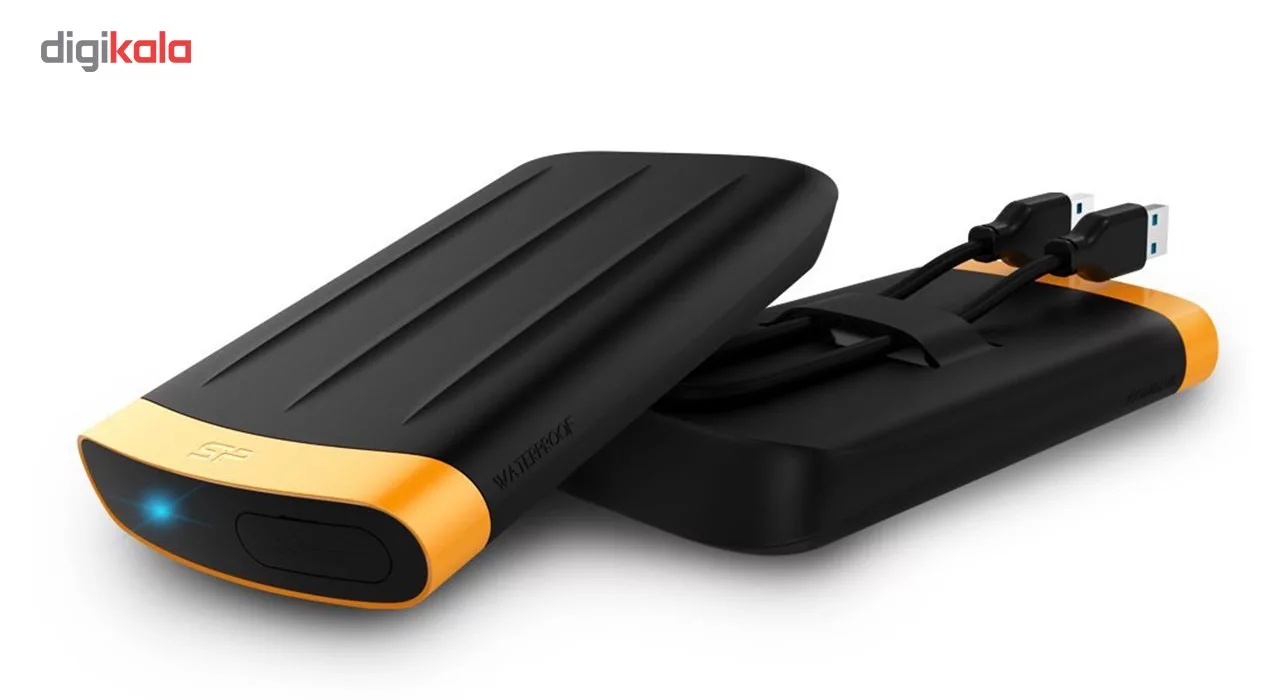 هارد اکسترنال سیلیکون پاور مدل Armor A65 ظرفیت دو ترابایت دارای رابط USB Type-A 3.2