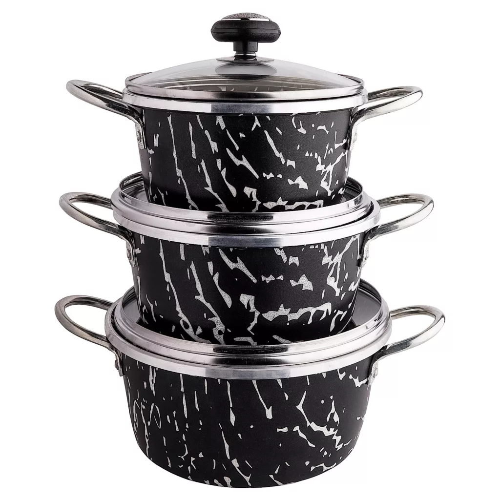 سرویس قابلمه گرانیتی ۶ پارچه مدل ۳۹۳۱