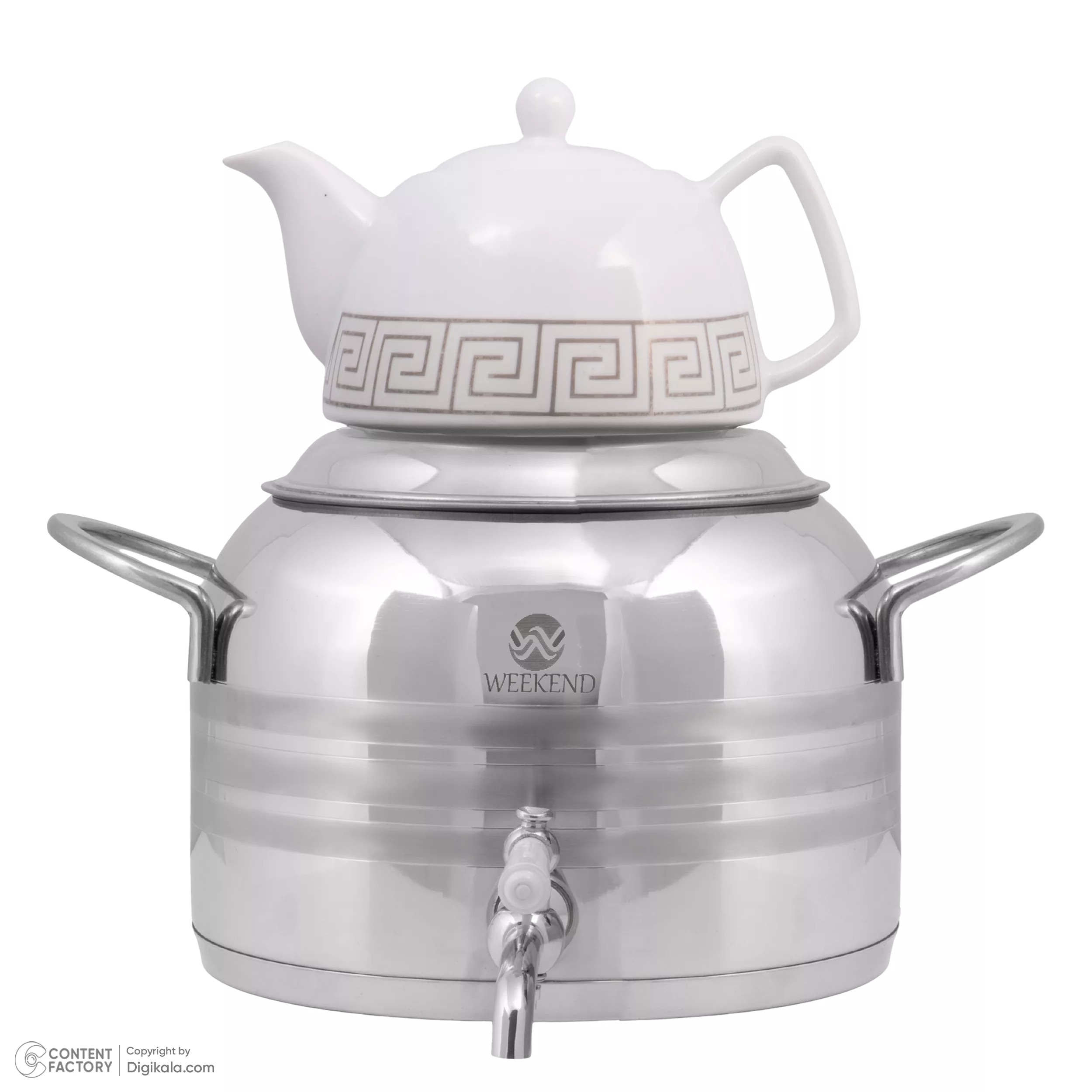 ست کتری و قوری ویکند مدل 4010S گنجایش کتری 6 لیتر گنجایش قوری 1 لیتر