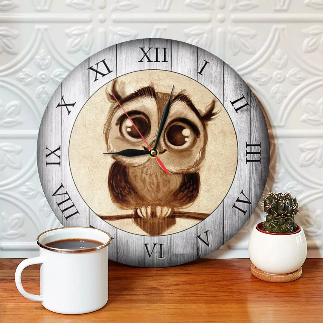 ساعت دیواری طرح جغد کد 1043G