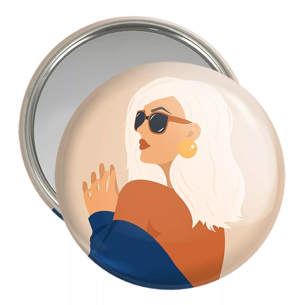 آینه جیبی خندالو مدل دختر قوی Girl Power کد 28949