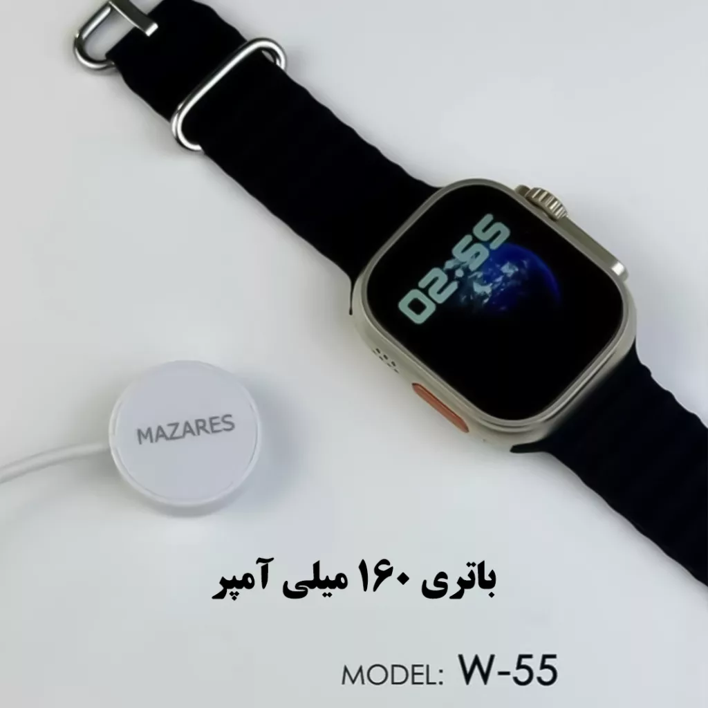 ساعت هوشمند مازارس مدل W55 سایز 49mm به همراه بند اضافه