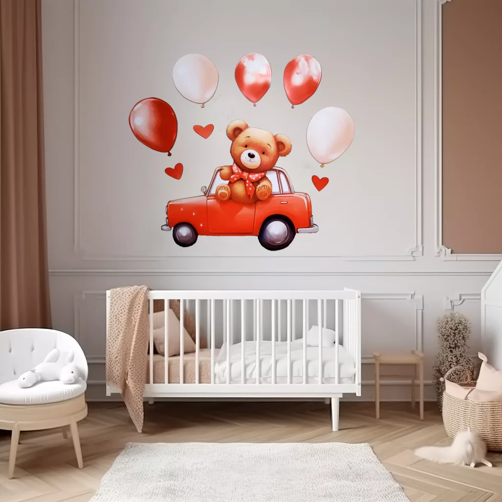 چراغ خواب اتاق کودک مدل تدی ماشین سوار