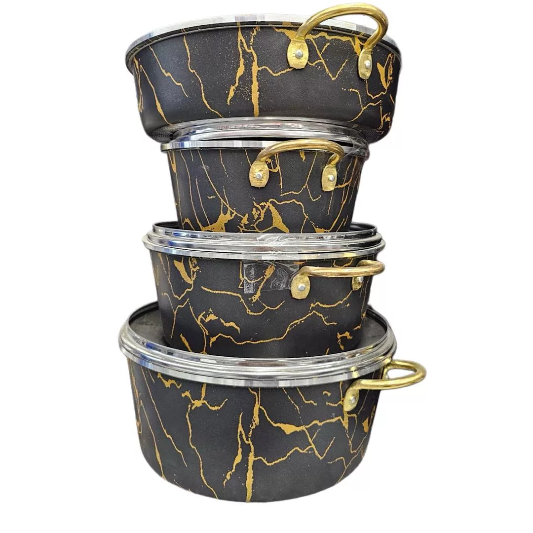 سرویس قابلمه و تابه گرانیتی گرانیتی 7 پارچه مدل ماربل کد 07