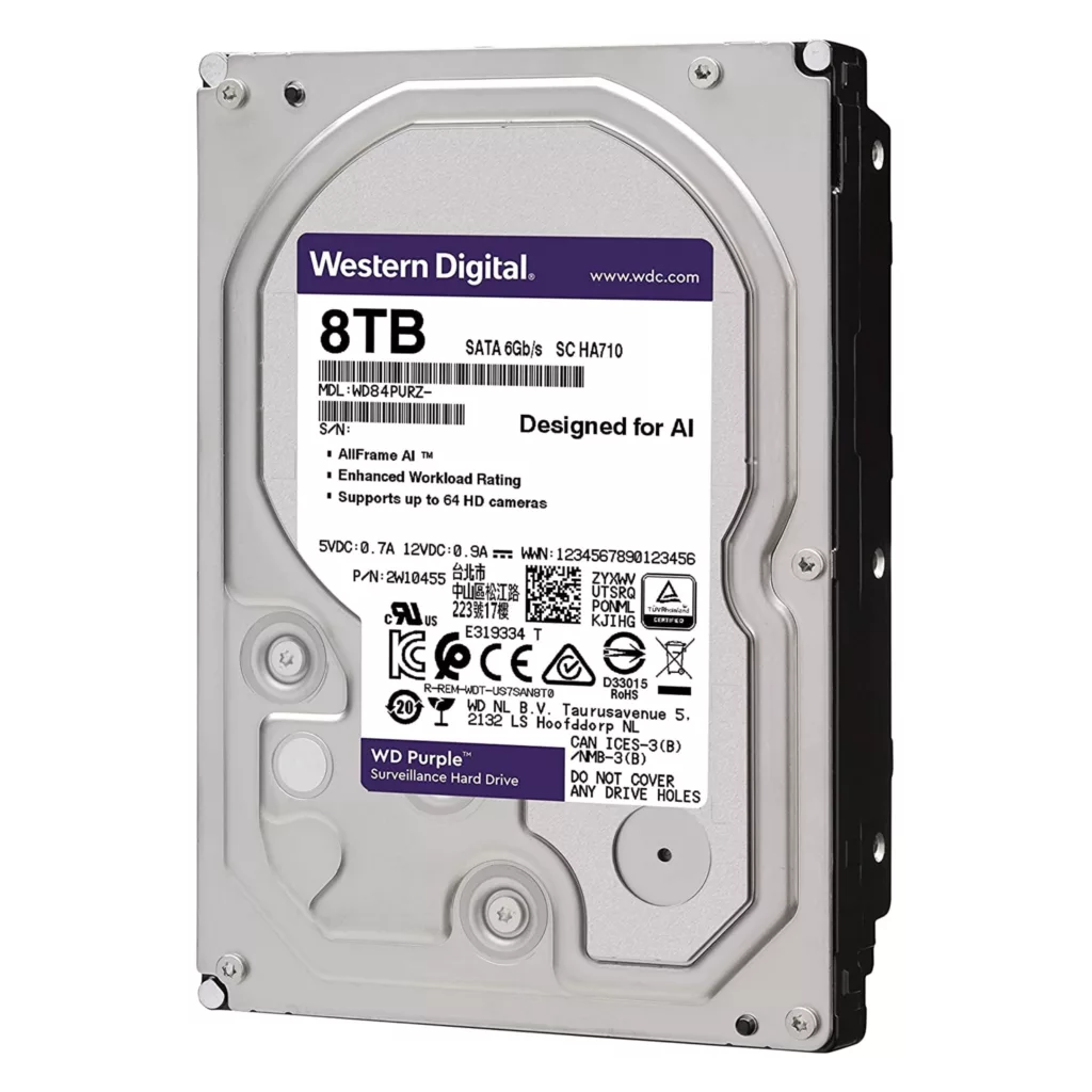 هارددیسک اینترنال وسترن دیجیتال مدل Purple WD84PURZ ظرفیت 8 ترابایت