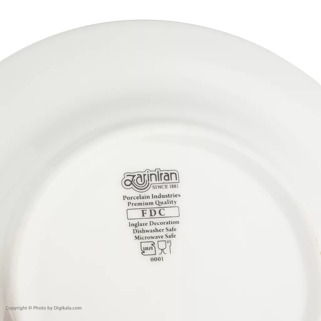 سرویس غذاخوری 28 پارچه چینی زرین ایران سری ایتالیا اف مدل فلورانس