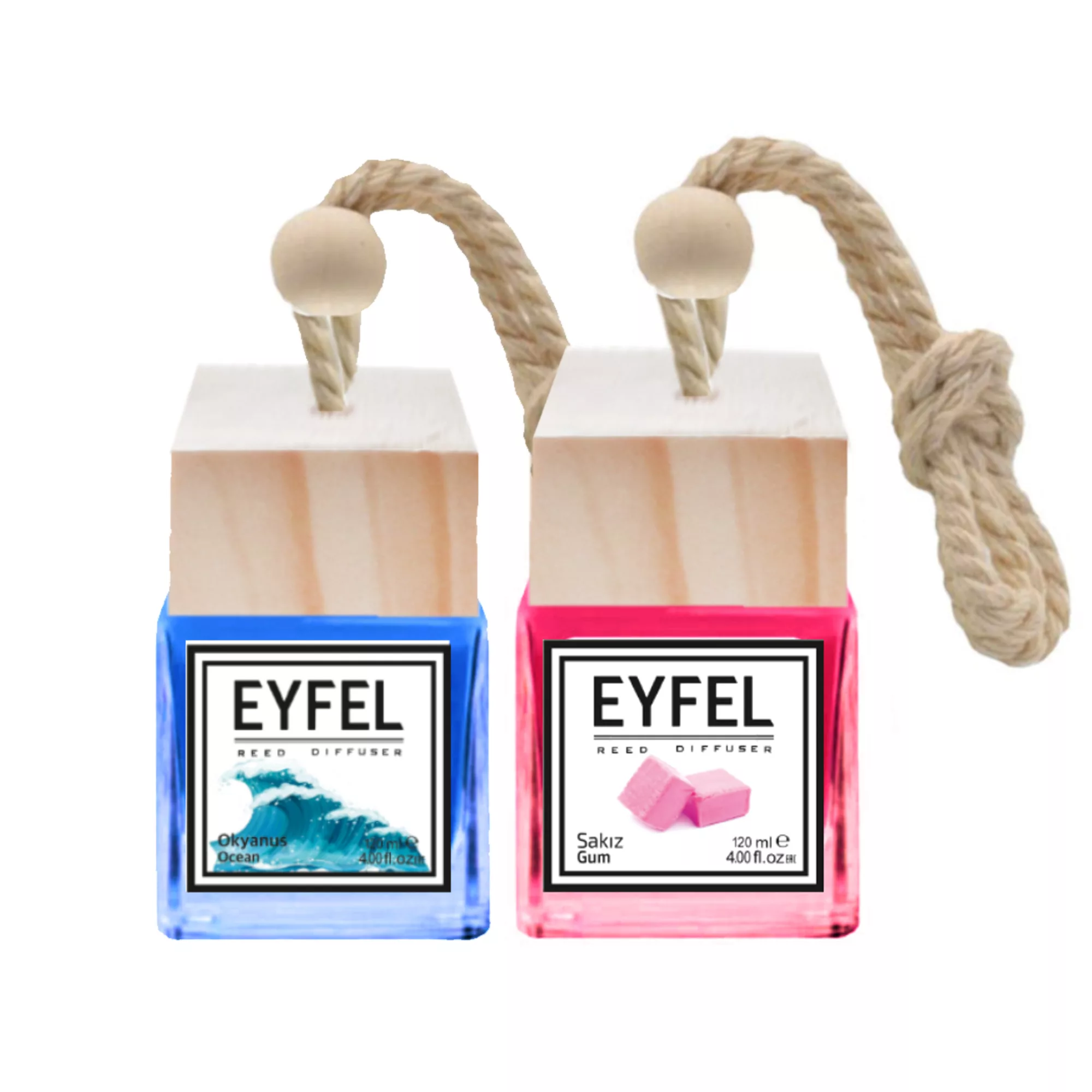 خوشبو کننده خودرو مدل اقیانوس و آدامس حجم 10 میلی لیتر بسته 2 عددی