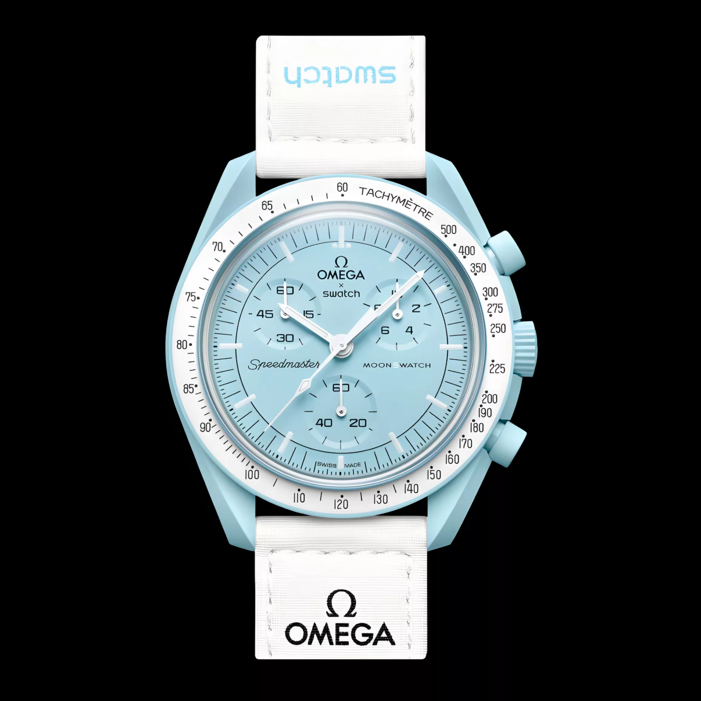 ساعت مچی عقربه‌ای کوارتز مدل کلاسیک سه موتور فعال کرنوگراف بند چسبی کد swatch 2