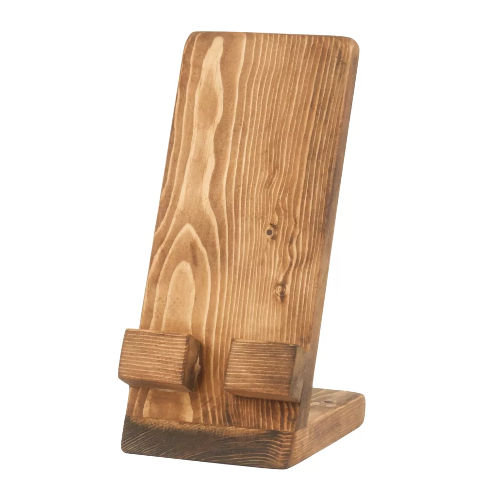 پایه نگهدارنده گوشی موبایل و تبلت مدل استند چوبی