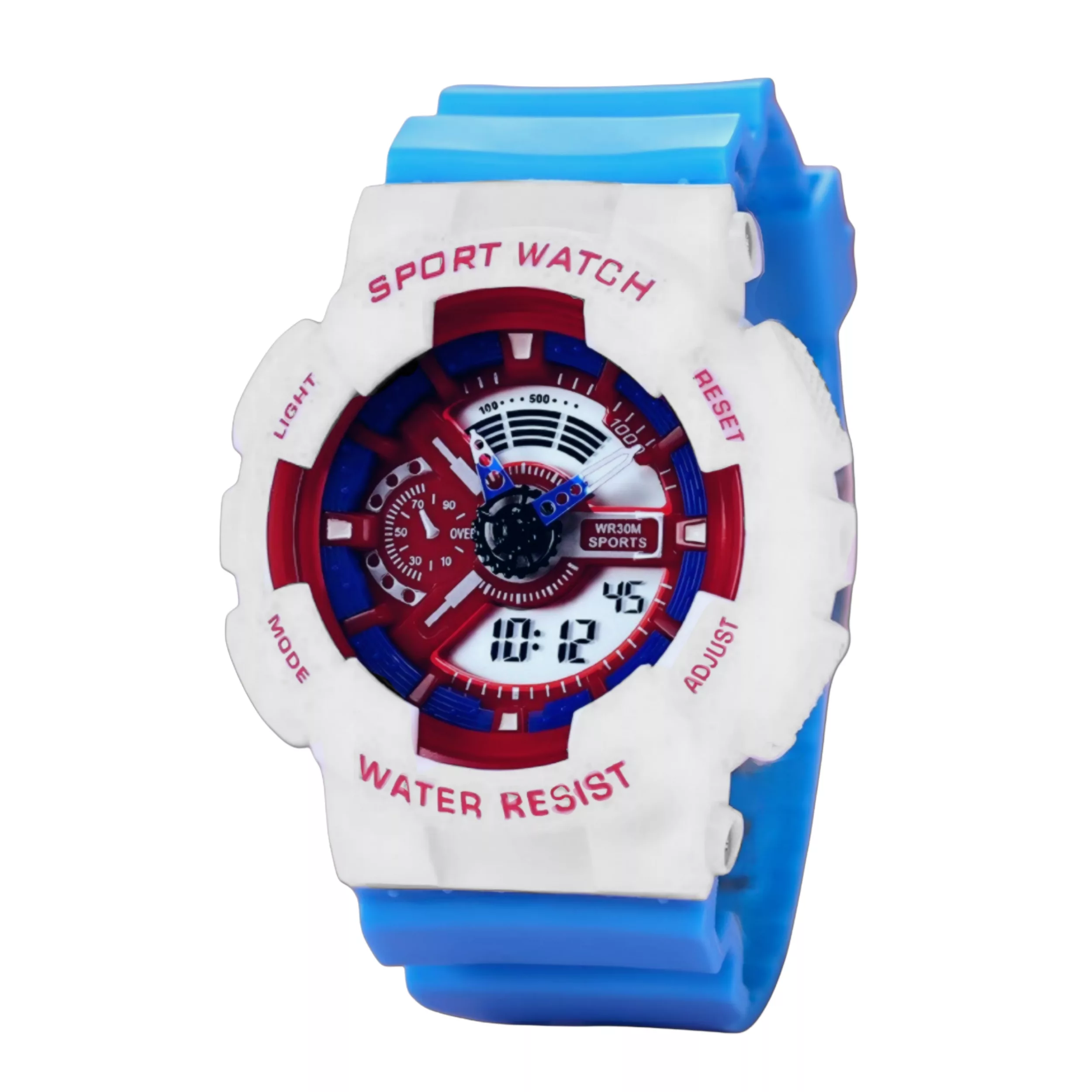 ساعت مچی عقربه‌ای کوارتز مدل اسپرت دو زمانه کرنوگراف بند پیو کد ۱