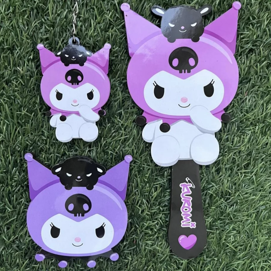 آینه آرایشی مدل کرومی به همراه آینه جیبی و جاکلیدی