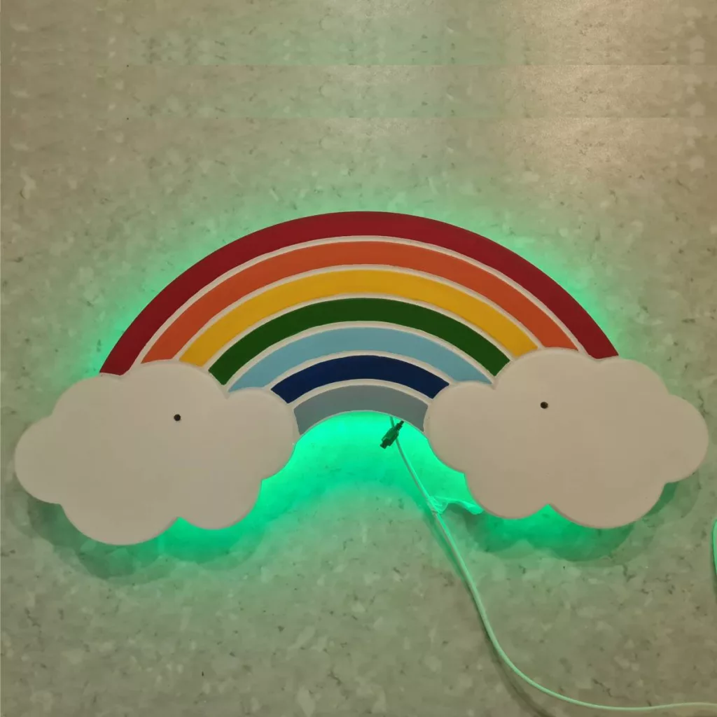 چراغ خواب اتاق کودک مدل رنگین کمان بسته دو عددی