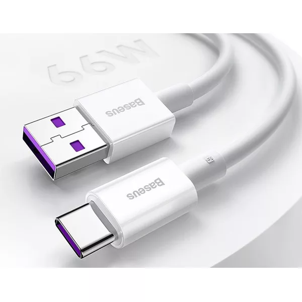 کابل USB به USB-C باسئوس مدل Superior Series Fast Charging (6A 66W) طول 1 متر